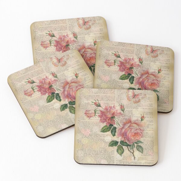 Item preview, Botanical print, vintage page - Pink Roses designed and sold by Art by Lilia.