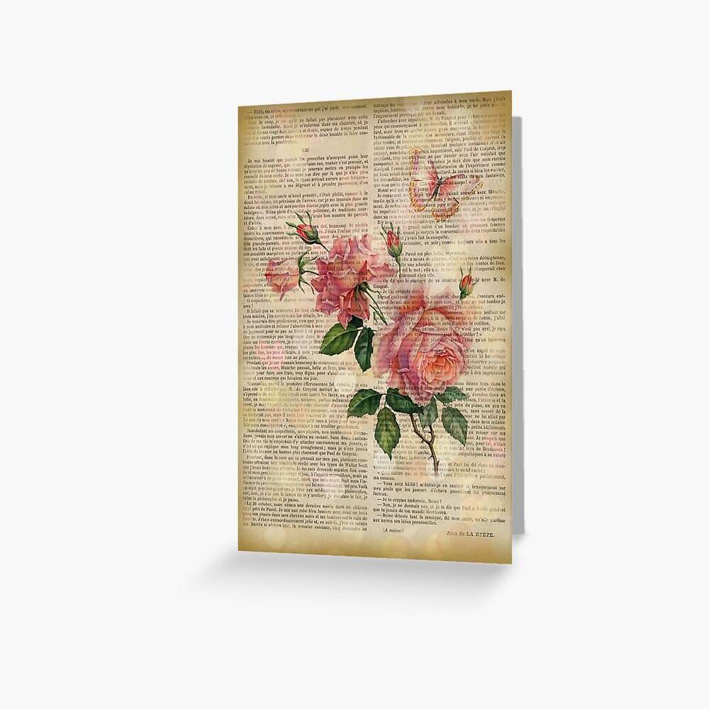 Carta decoupage: Rose