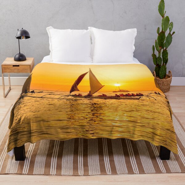 Item preview, BORACAY ISLAND SAILING BOAT AT GOLDEN SUNSET designed and sold by apparelsocietee.