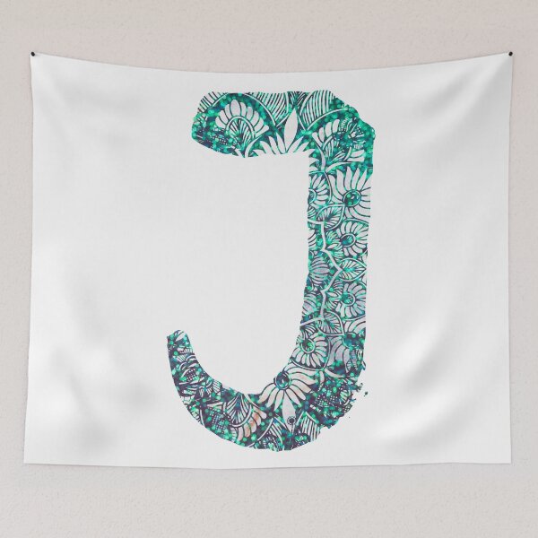 Item preview, J mermaid name monogram designed and sold by hollanov98.