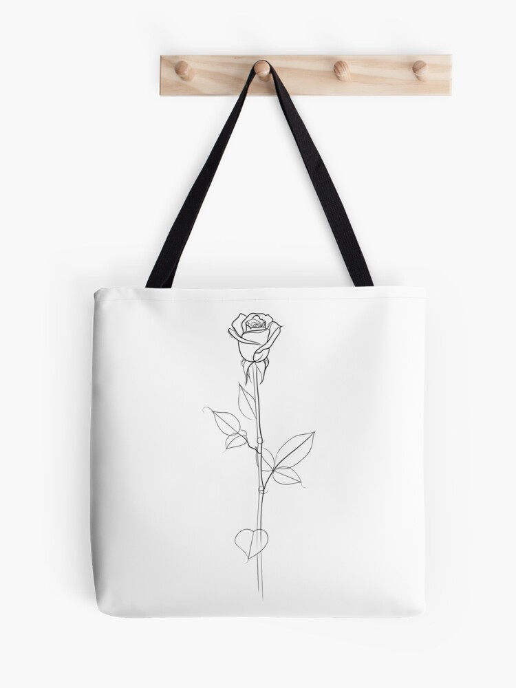 Continuous Line Rubber Plant Drawing Tote Bag by Adam Regester Illustration