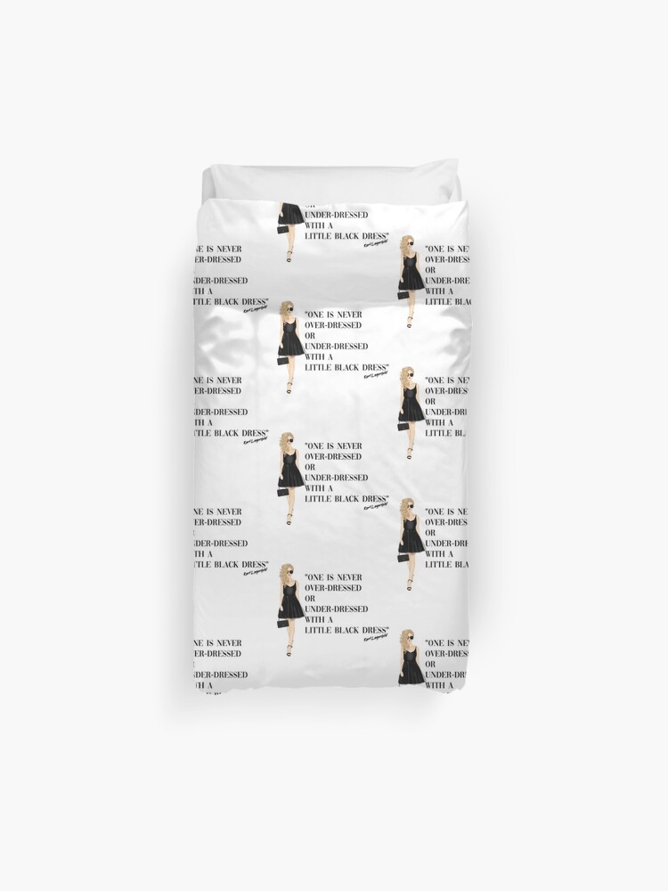 Housse De Couette Karl Lagerfeld Citation Mode Petite Robe Noire Par Teeglow Redbubble