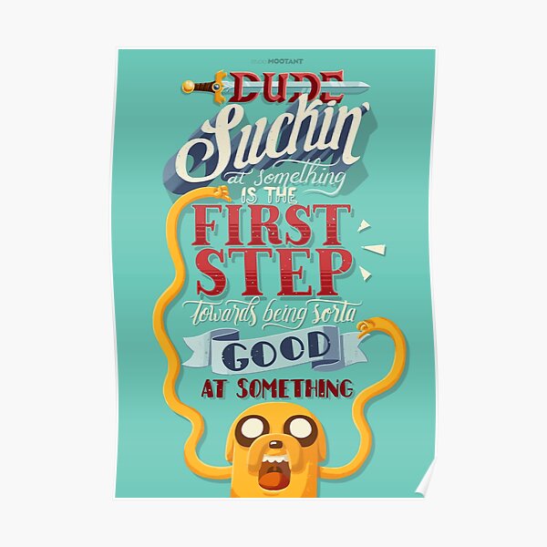 First Step Lettering - Adventure Time Poster