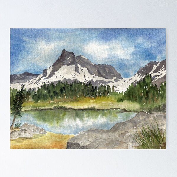 Item preview, Island Pass, JMT High Sierra designed and sold by Diane Hall Watercolors.