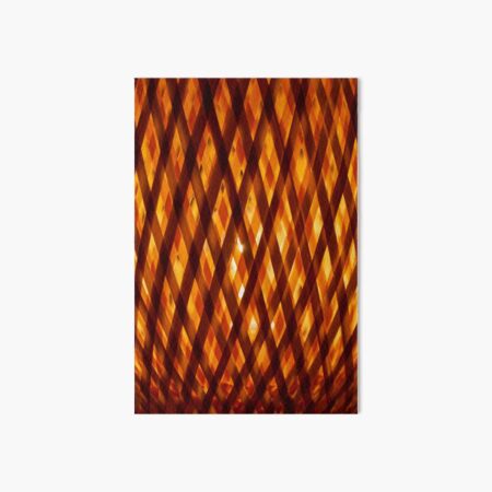 Bamboo Lattice Art Board Print