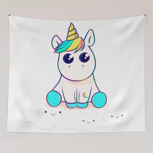 Item preview, Cute unicorn waiting the rain designed and sold by colorhadaa.