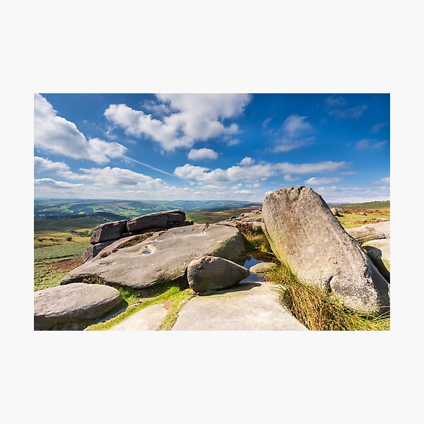 Peak District View - Higger Tor, Hathersage Photographic Print