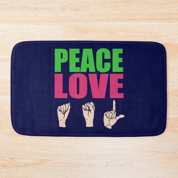 Aperçu de l'œuvre Peace Love American Sign Language créée et vendue par Epic Love Designs.