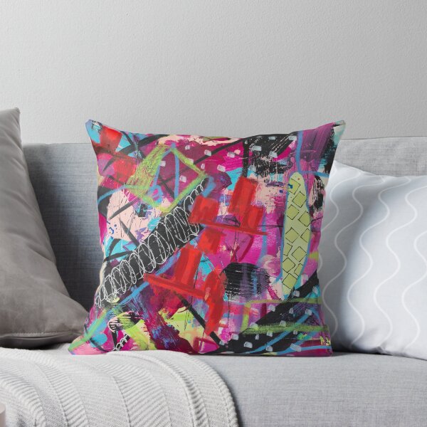 Item preview, Magenta, Red, Green and Black digital abstract design designed and sold by Lanie K Art.