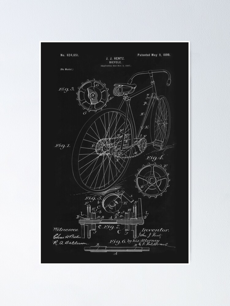 Bicycle Boat  1899 Patent Print