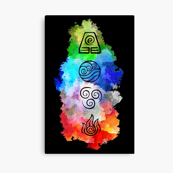 Avatar the Last Airbender - The Four Elements Canvas Print