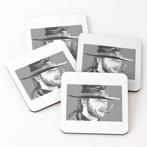 Item preview, Spaghetti Western Clint Eastwood Illustration Highland Drifter Art designed and sold by trueblue0036.