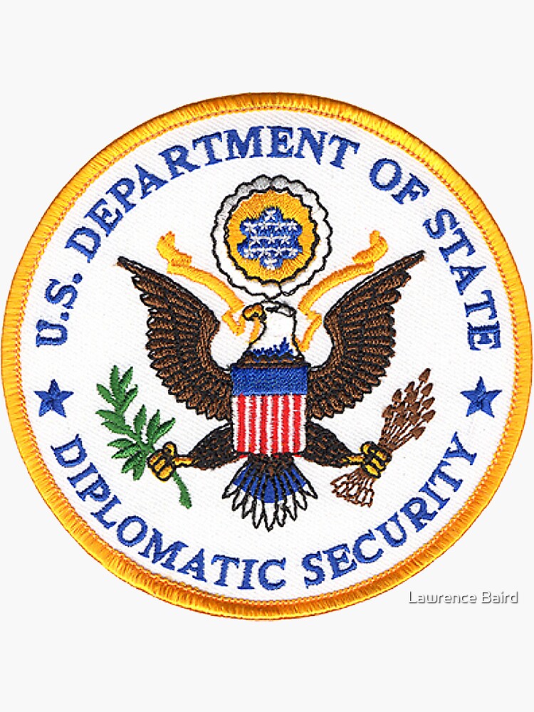 "Diplomatic Security" Sticker for Sale by lawrencebaird Redbubble
