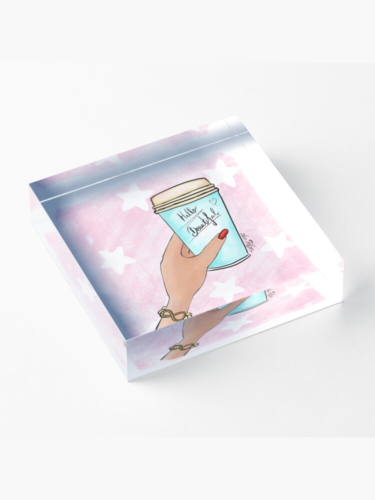 Alternate view of Good morning beautiful Acrylic Block