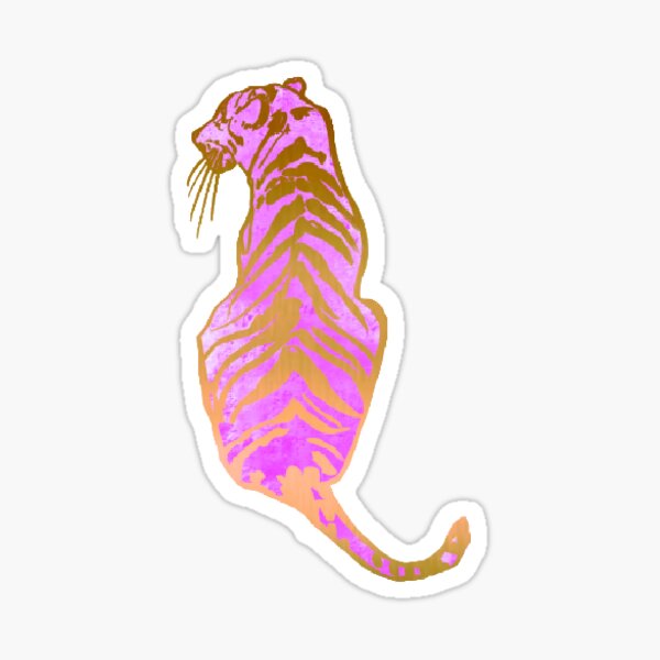 Item preview, Tigers on Top – Digital College Sticker with Gold Foil Detail designed and sold by skybluepink studio.