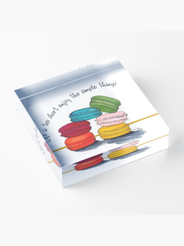 Alternate view of life with macarons Acrylic Block