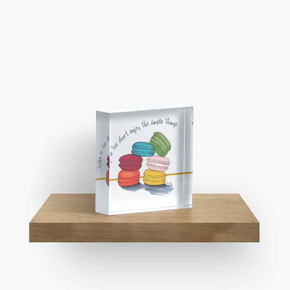 life with macarons Acrylic Block