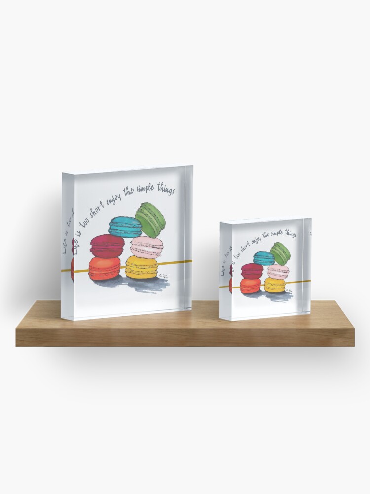 Alternate view of life with macarons Acrylic Block
