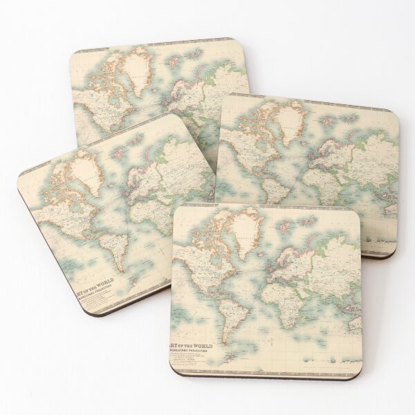 Item preview, Vintage Historical Detailed World Map, Bohemian Map designed and sold by easteuromaps.