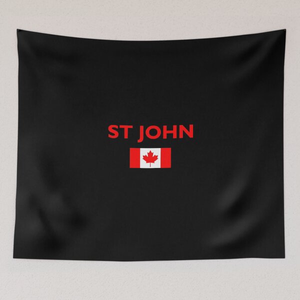 Item preview, St John New Brunswick Canada Canadian Flag Dark Color designed and sold by TinyStarCanada.