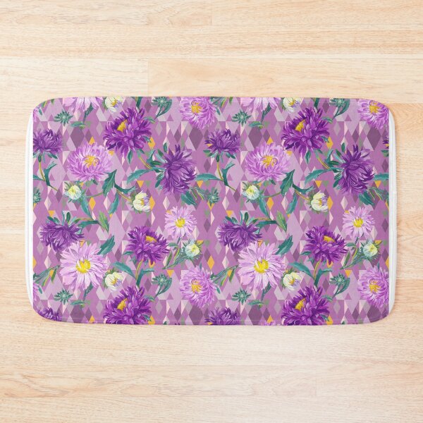 Item preview, Asters on violet Argyle background designed and sold by Irina Ivanova.