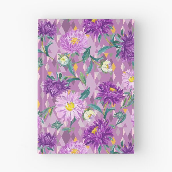 Item preview, Asters on violet Argyle background designed and sold by Irina Ivanova.