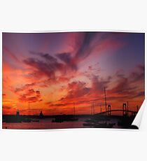 Newport , Rhode island Sunset Poster