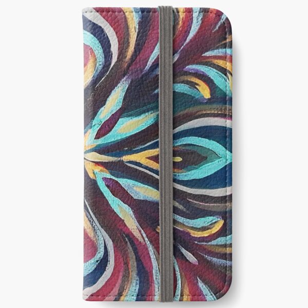 Abstract Seasons Summer Sunset Acrylic Painting iPhone Wallet