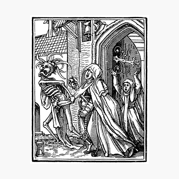 Item preview, Hans Holbein Skeleton Wood cut designed and sold by PeterAndrew.
