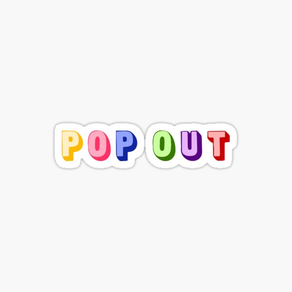 Pop Out Hip Hop Art Sticker