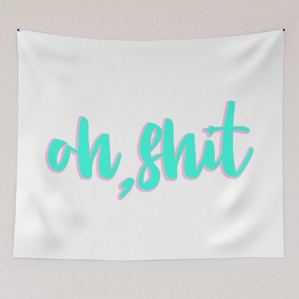Item preview, Oh shit, colorful tumblr aesthetic sticker designed and sold by hollanov98.