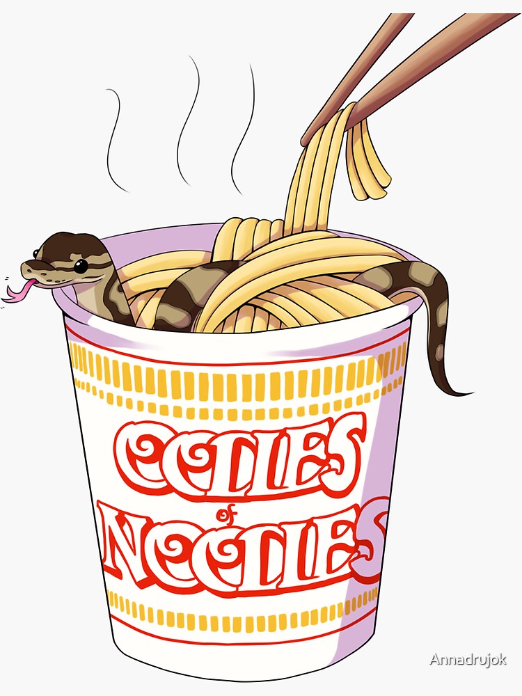 "Oodles Of Noodles" Sticker For Sale By Annadrujok | Redbubble