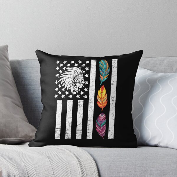Item preview, USA Flag Feather Native American Heritage Day Indigenous People Indian Gift designed and sold by Dressed For Duty.