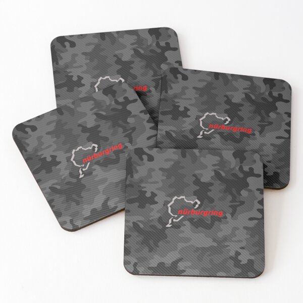 Item preview, Nürburgring Nordschleife logo on carbon camouflage – racing track design designed and sold by Road To Track.