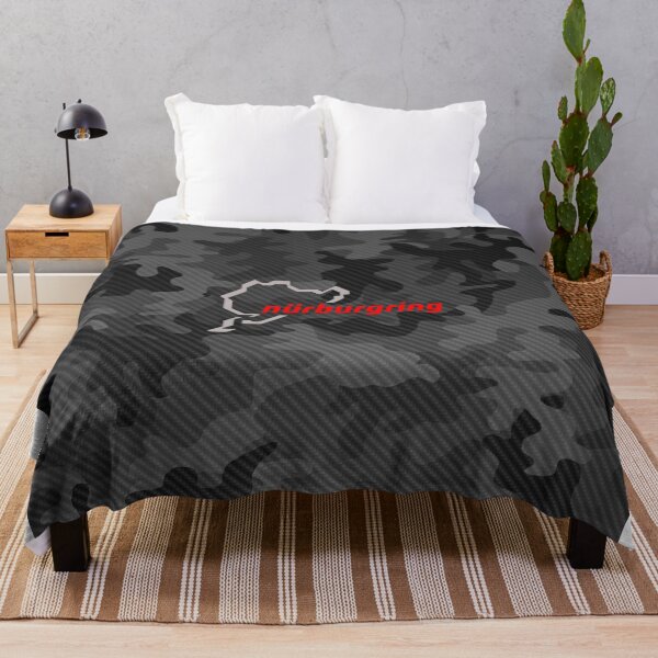 Item preview, Nürburgring Nordschleife logo on carbon camouflage – racing track design designed and sold by Road To Track.