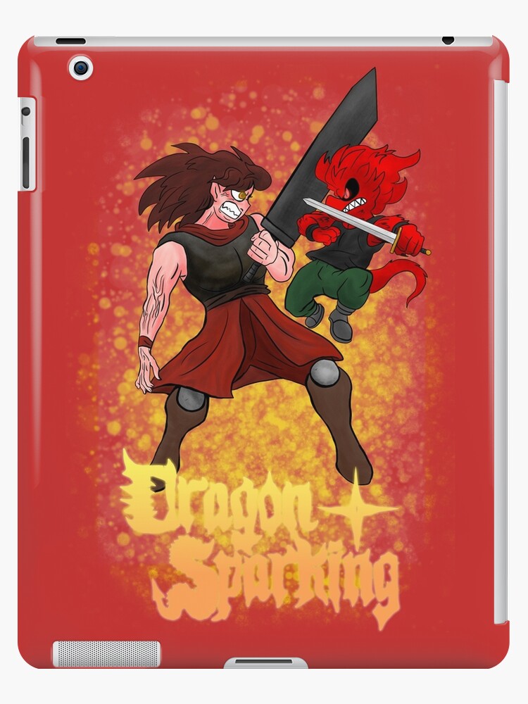 Dragon Sparking Rip Vs Jotunna Ipad Case Skin By Machinefish Redbubble - roblox sword pile zipper pouch by neloblivion redbubble