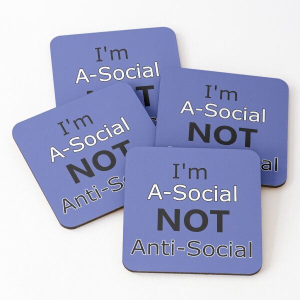 Item preview, A-Social not Anti-Social designed and sold by potluck.