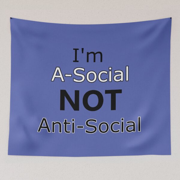 Item preview, A-Social not Anti-Social designed and sold by potluck.