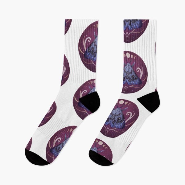 Item preview, Graphic Purple Moth with Moon Sketch Artwork designed and sold by Manda Lyn LaCorte.
