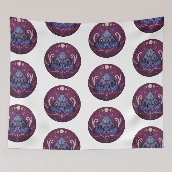 Item preview, Graphic Purple Moth with Moon Sketch Artwork designed and sold by Manda Lyn LaCorte.