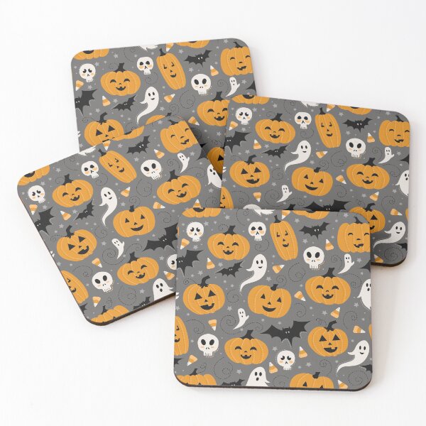 Item preview, Fiesta de calabaza en gris designed and sold by latheandquill.