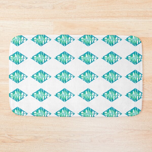 Item preview, Don't Panic Pattern - Mint/Blue designed and sold by EKeener.