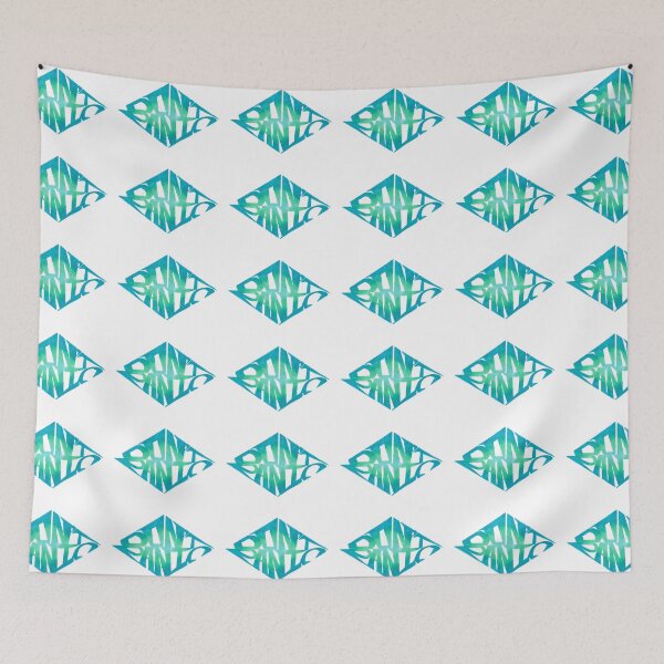 Item preview, Don't Panic Pattern - Mint/Blue designed and sold by EKeener.