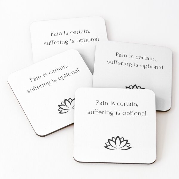 Item preview, Buddhist Quote: Pain is certain,  suffering is optional designed and sold by Inspirationmotivation.