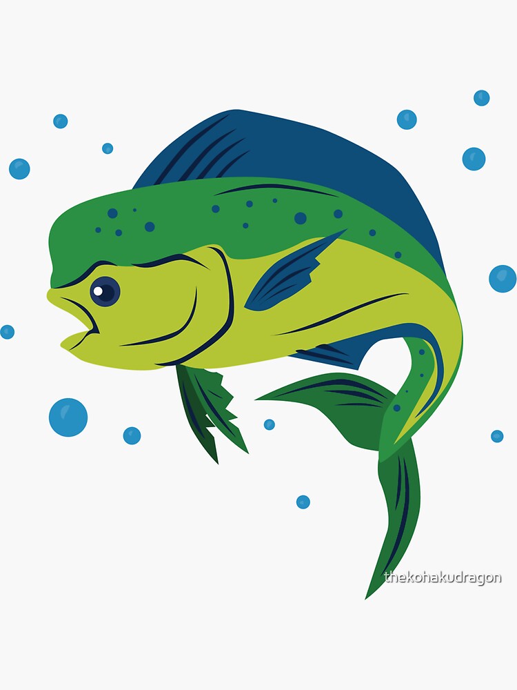 "Mahi Mahi" Sticker for Sale by thekohakudragon Redbubble