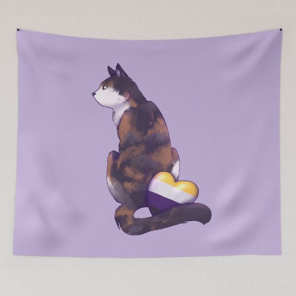 Item preview, Pride Kitty - Non-binary designed and sold by Kaylee Schuler.