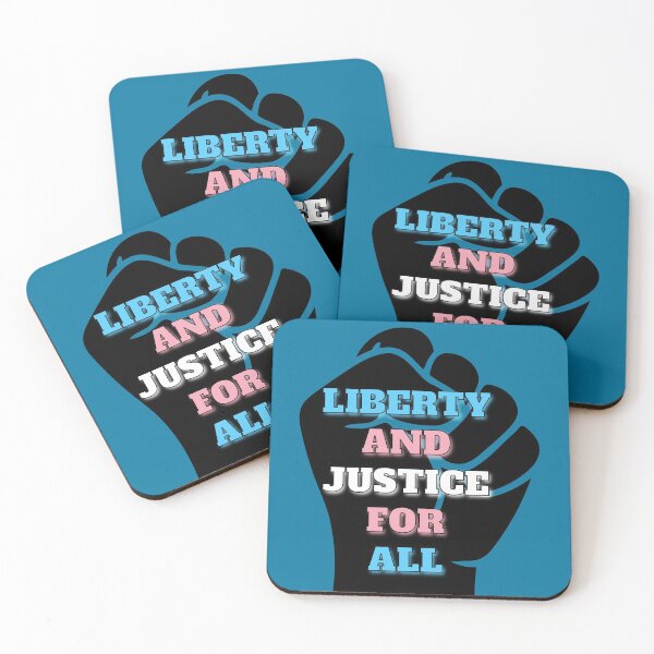 Item preview, Trans Flag Liberty and Justice For All  designed and sold by Bug & Brush.