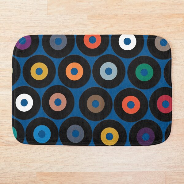 VINYL blue Bath Mat