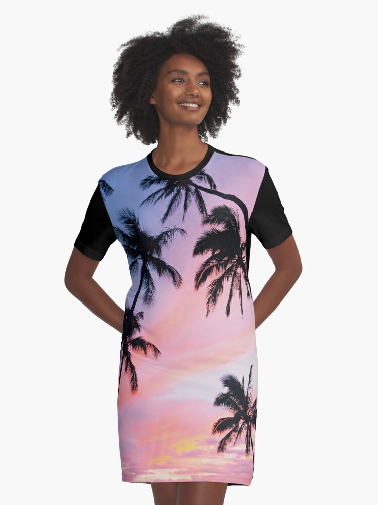 Palm tree clearance t shirt dress