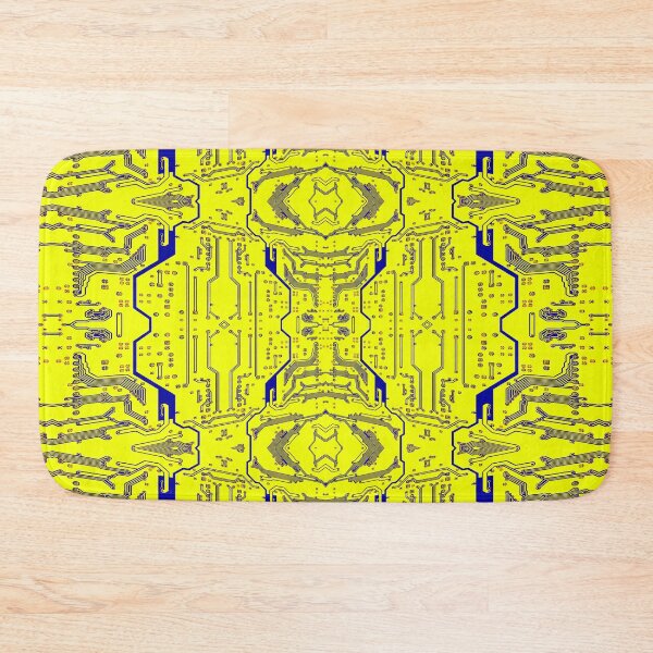 Item preview, Symmetrical yellow circuit board pattern. Abstract technology background. designed and sold by IaroslavB.